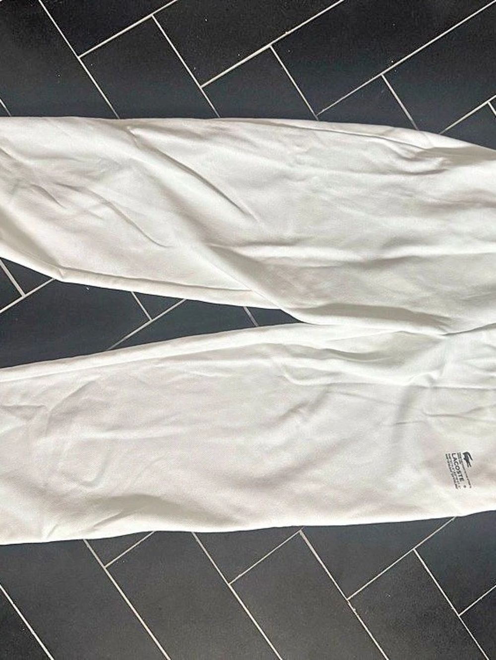 Lacoste XF9208 White Cotton Blend Track Pants Size 34 - 2 NWT